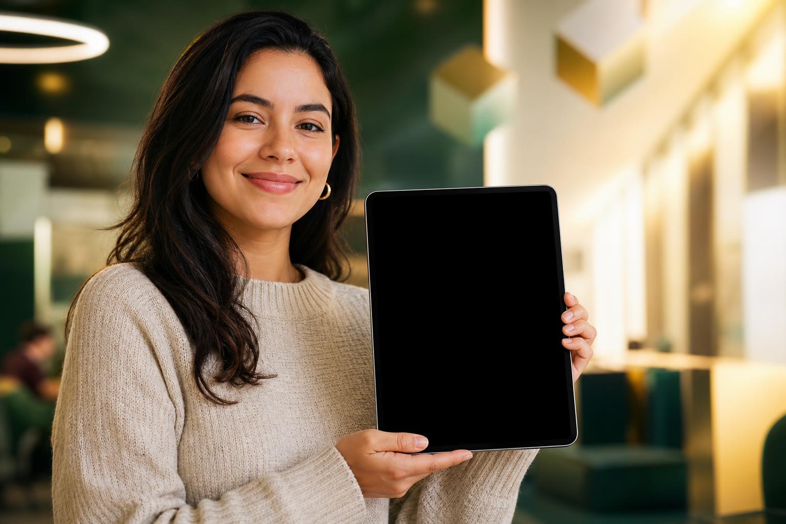 Estudante Vince Educacional com tablet — curso semipresencial a partir de R$ 89/mês